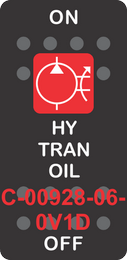 "HY TRAN OIL"  Black Switch Cap single Red Lens ON-OFF